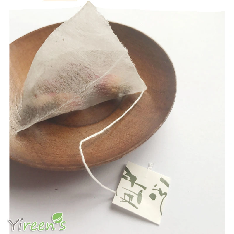 58 X 70mm Heat Sealing Corn Fiber Tea Bags, PLA Biodegraded Tea Filters, Triangle Pyramid Filter Bags, Could Customize Tags