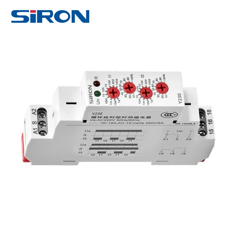 Siron Y23 AC/DC 24V-250V Cycle Delay Time Relay for Circulation Delay Control Occasions