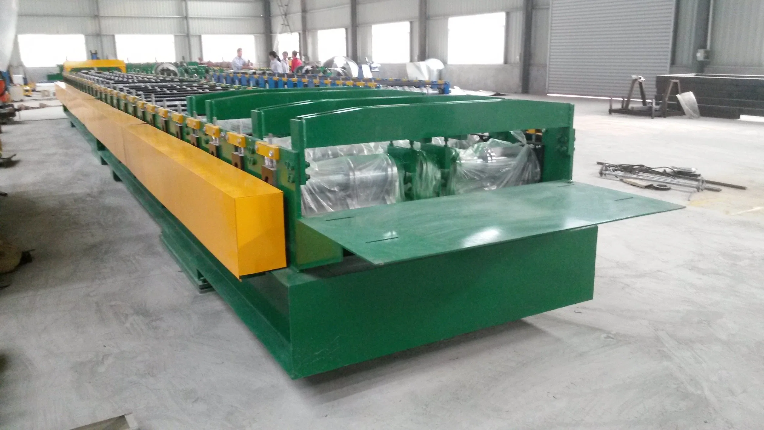 Hydraulic Decoiler Metal Deck Roll Forming Machine/ Cold Rolled Steel Floor Decking Equipment