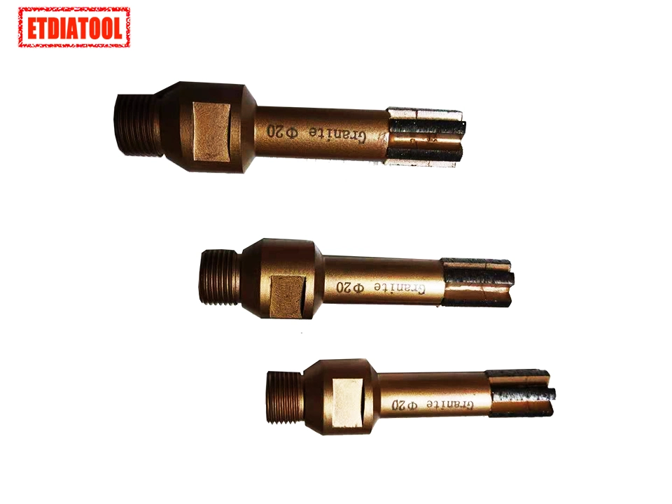 1/2 Gas Thread D16 Diamond Drill Bits for Granite, Sandstone