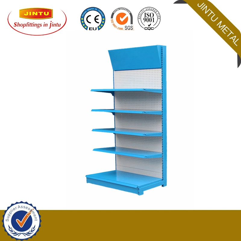 Retail Trade Show Peg Board Floor Hanging Hardware Tools Produce Display Stand Shelves with Hooks/Display Shelf/Display Rack