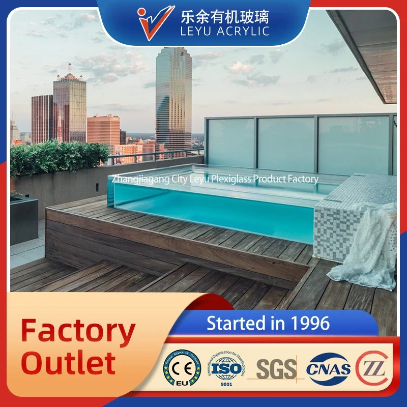 Factory Direct Sale Weather Resistance Polycarbonate 50mm 80mm 90mm 120mm Swimming Pool Panel, Unbreakable Pool Panel@