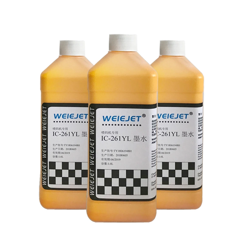 Yellow Ink Pigment Ink for Use in Domino Printer Mc-261yl IC-261yl Color Ink for Coding; Cable/Wire