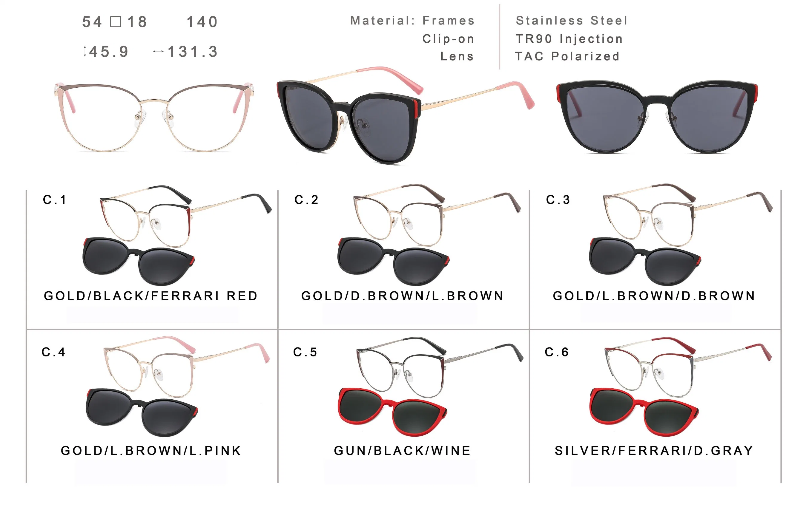 Benutzerdefinierte magnetische optische Brille mit polarisierter Sonnenbrille