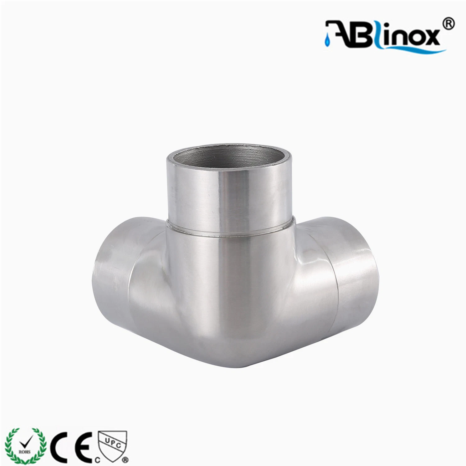 Fence Pole Hardware Accessory 304 Stainless Steel Handrail Fitting Tee