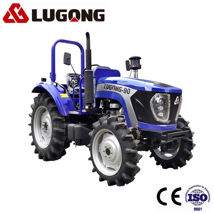 Agricultural Equipment 90HP 4WD Wheel Farm Tractor Farming Tractor Front Loader for Sale