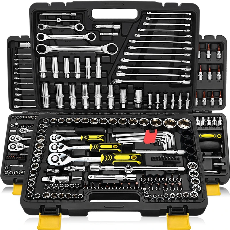 Jeux d'outils pour clés à douille de boîtier combo professionnel 216PCS