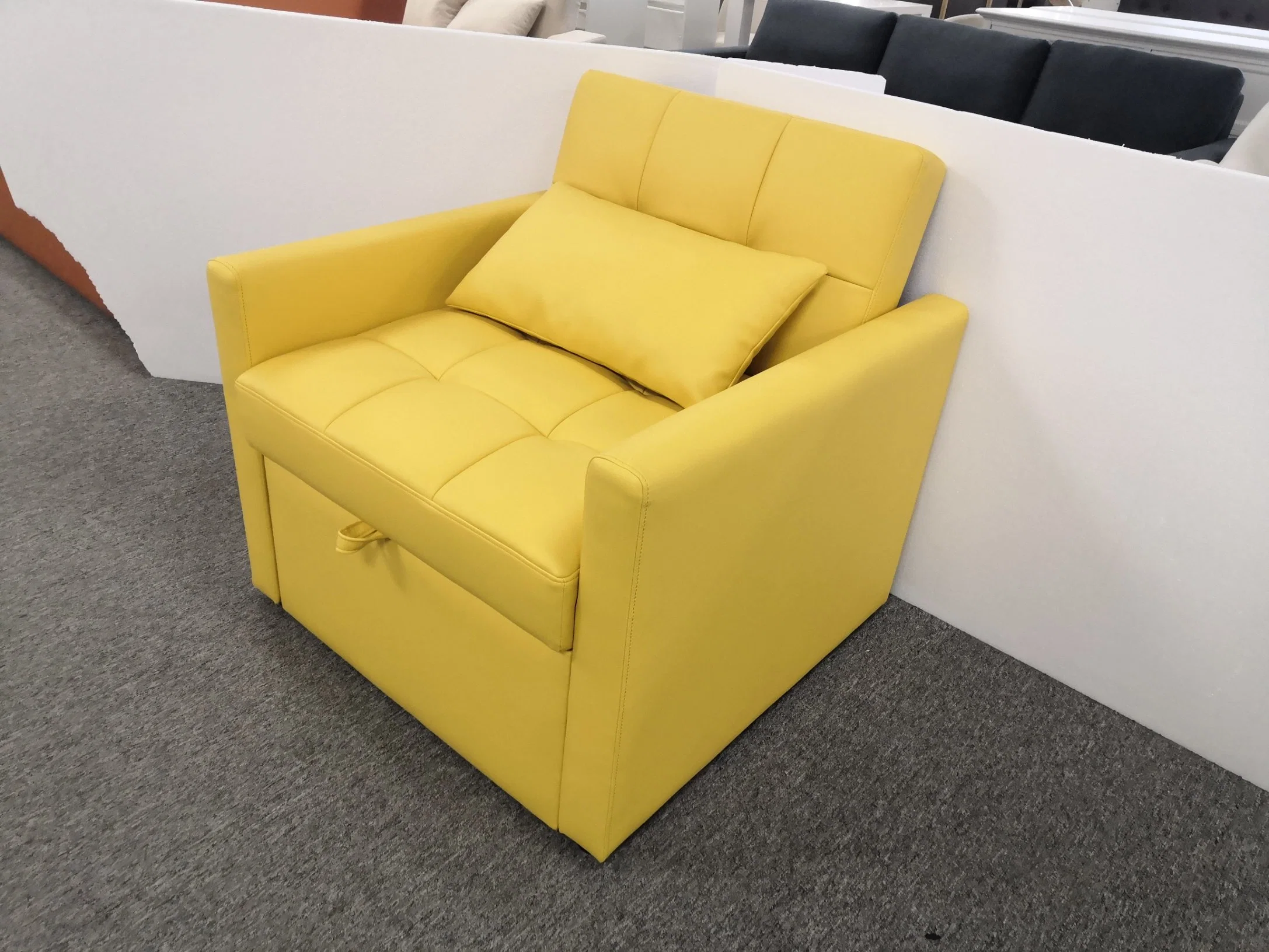 Nova Modern Design Fashion Wohnzimmer Möbel Einzel Divan Sofa Cum-Bett Zusammenklappbares Gästeschlafsofa