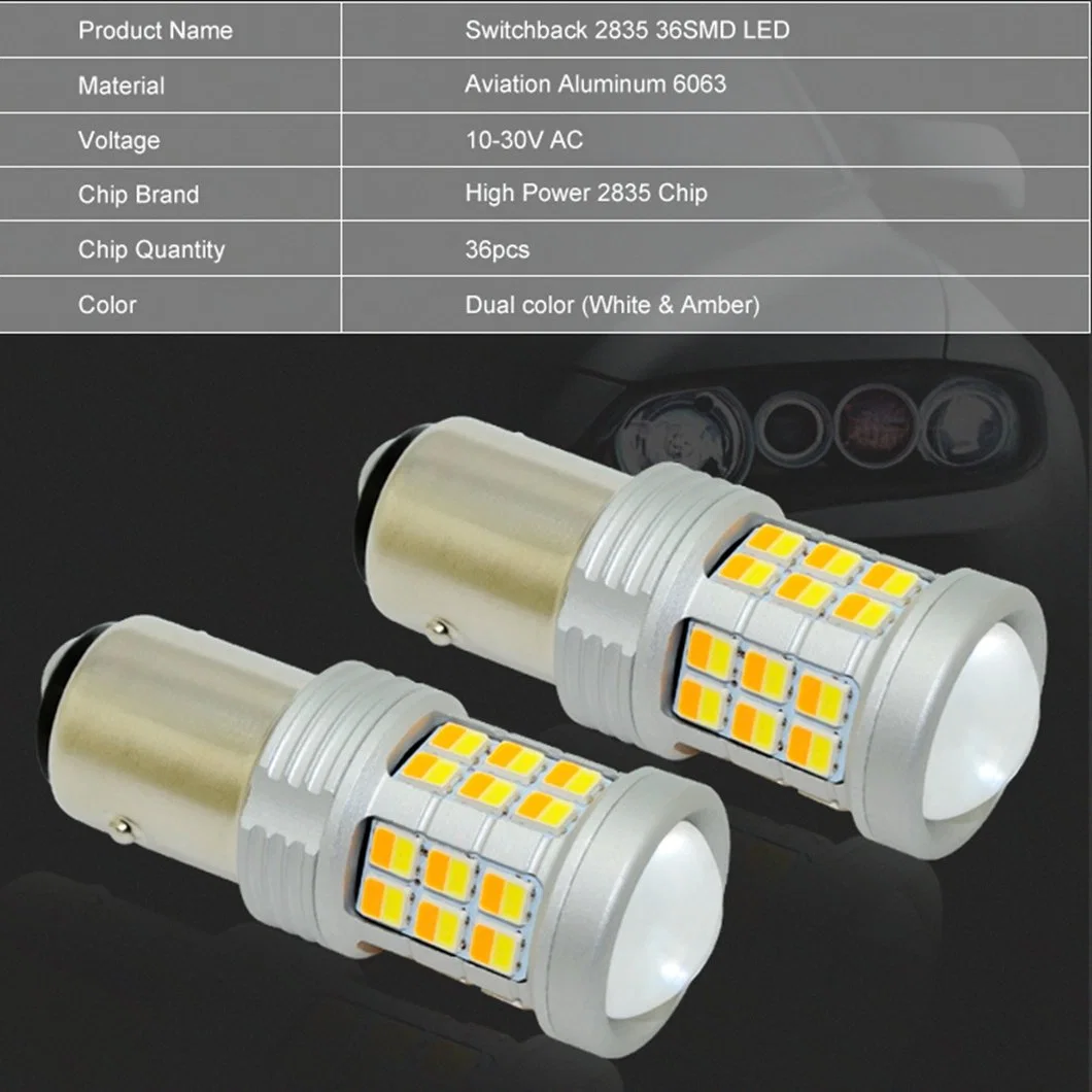 Gview V36 2835 36smd daytime running led flashing brake 1156 car bulb stop light