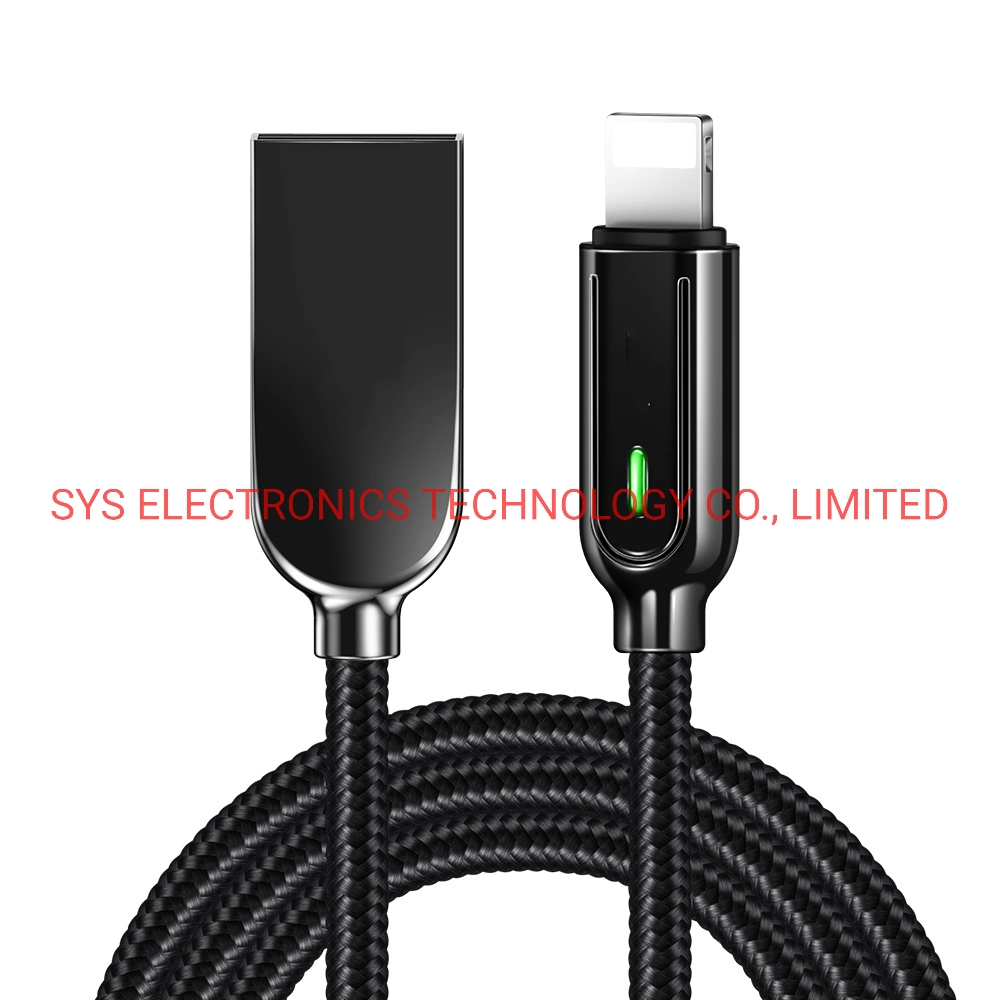 Smart LED Cable Charger Lightning Auto Power off/on Charging Data Cable