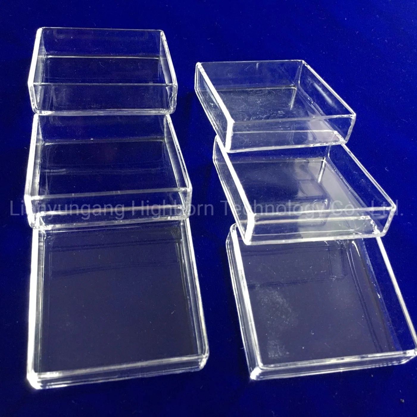 High Purity Customized Clear Heat Resistance Polishing Square Fused Silica Glass Petri Dish for Lab Test