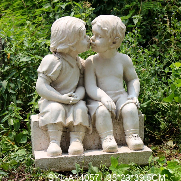 Girl Figure Sculpture Garden Human Statue for Home Decoration