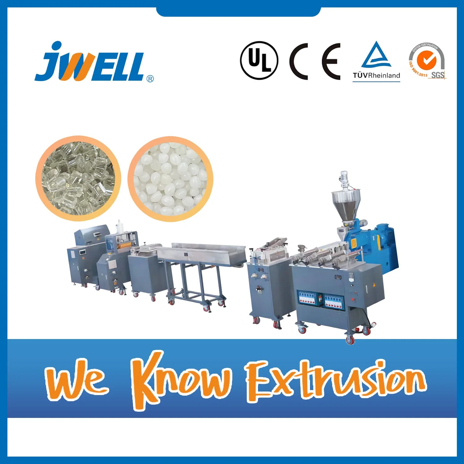 Jwell Machine Long-Fiber Reinforce Thermoplastic Pelletizer Extrusion Line