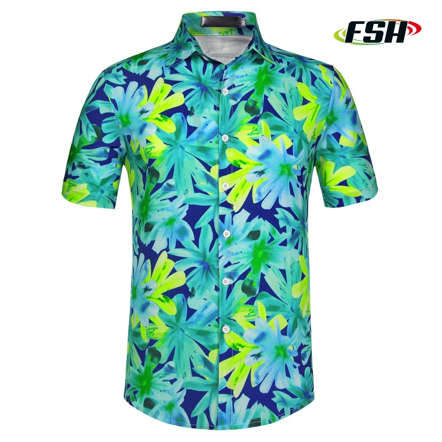 Oversized Top Casual All Over Print Beach Mens Shirt Short Sleeve Hawaiian