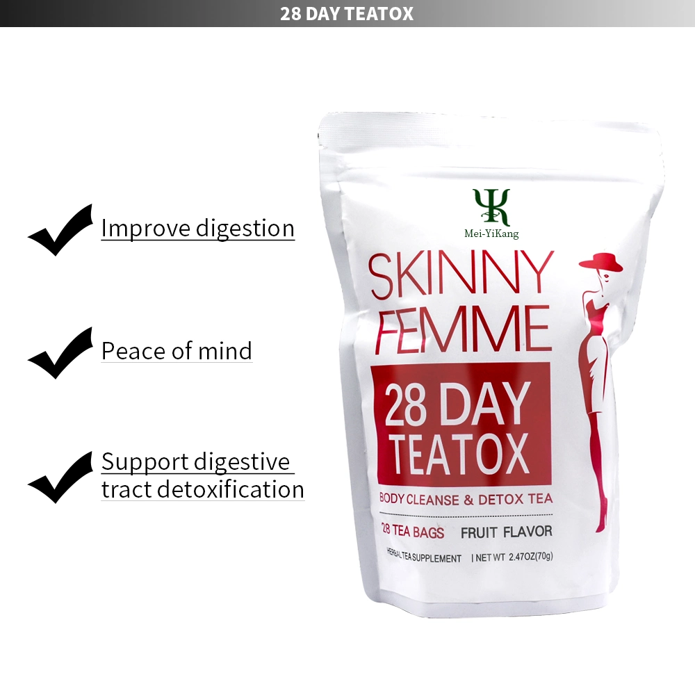 OEM Femme 28días Teatox Skinny Body Cleanse Detox y suplemento de té de hierbas té