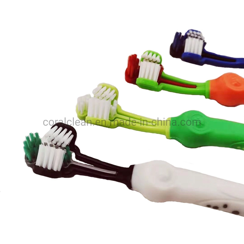 3D Three Sided Pet Cleaning Toothbrush for Dogs Cats Teeth