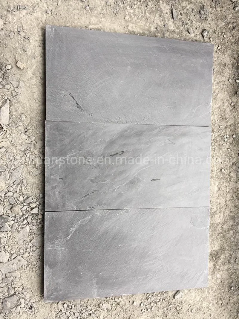 U-Shape Black Natural Spit Surface Roofing Slate Stone