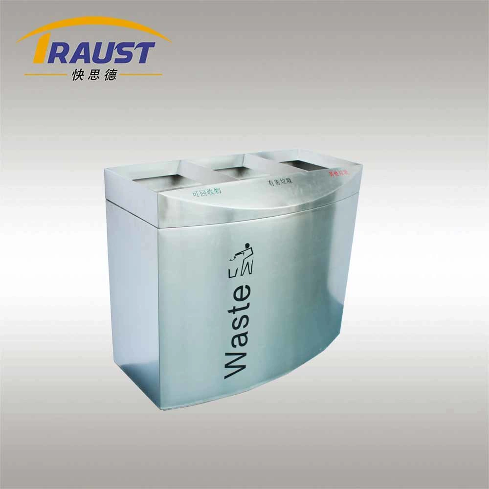 Traust Stainless Steel Cleaner Recycled Waste Trash Garbage Can Sorting Bin