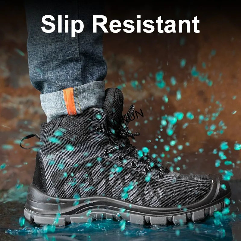 Flyknit Stoff Industrial Safety Schuhe für Arbeiter