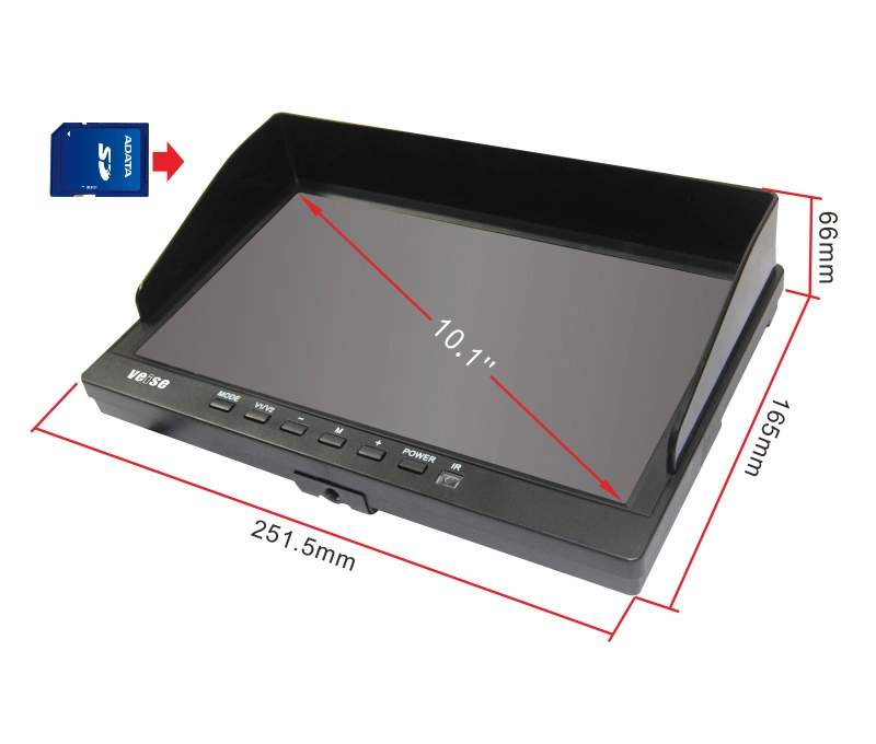 شاشة عرض خلفية رقمية بحجم 10.1 بوصة مزودة بشاشة ISO/IATF Factory لمراقبة السيارة شاشة عرض Ad Truck Reverse Monitor LCD Camera Monitor (شاشة عرض LCD لمراقبة رجوع شاحنة للخلف