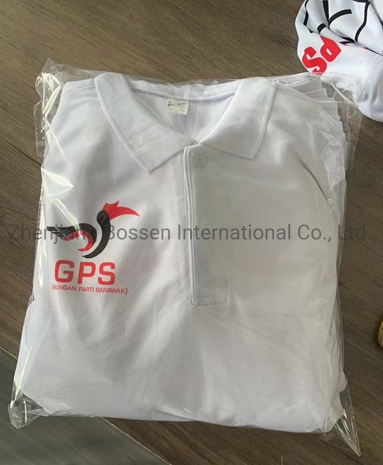 Polo em poliéster estampado com logótipo personalizado da Original Factory OEM algodão Polo Clube de fãs polos da campanha eleitoral uniforme