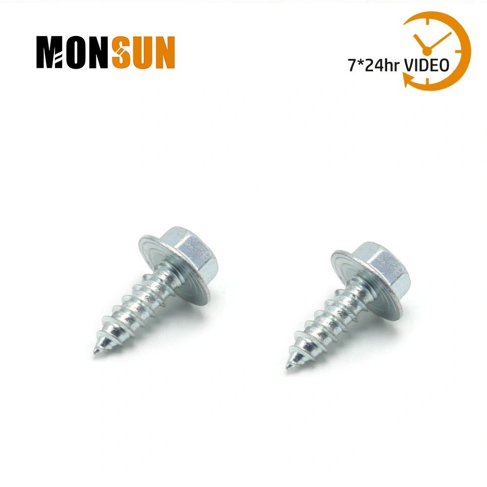 Carbon Steel Hexagon Head with Flange Self Tapping Screw for Matel