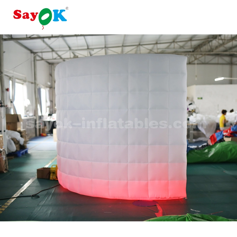 Portable Silver LED Inflatable Photo Booth Wall for Sale