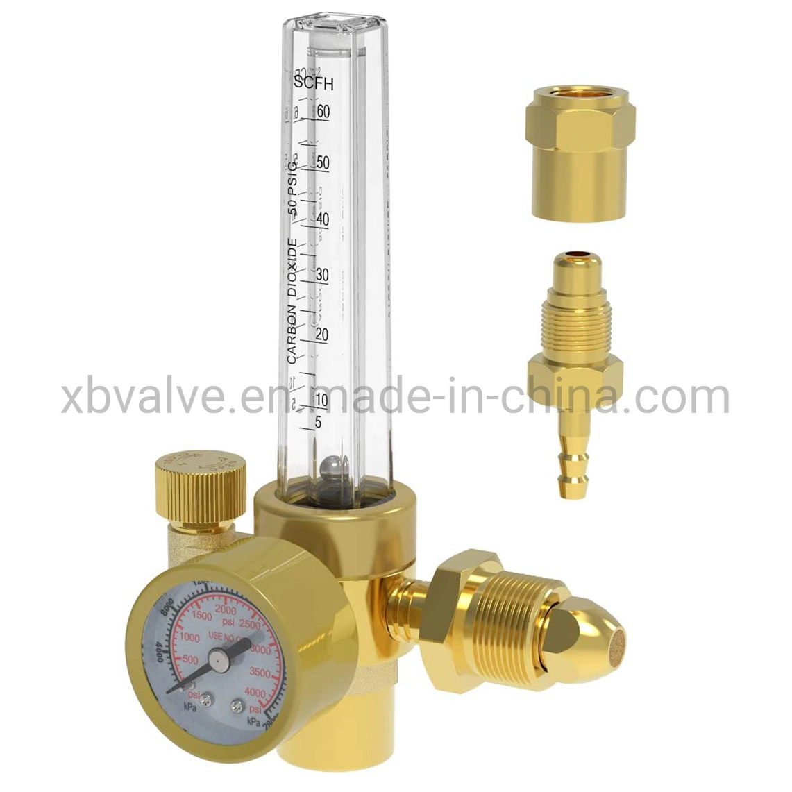 Factory Price Argon/CO2 MIG TIG Flow Meter Gas Regulator Gauge with 6.59FT Gas Hose Welding Welder