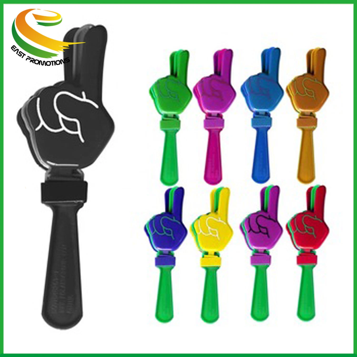 Top Popular OEM Design Index Finger Shaped Plastic Football Concert Annual Meeting Fan Clap Bar Noise Maker Cheering Hand