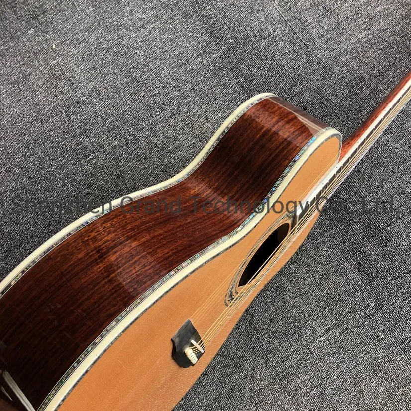 Solid Cedar Top Om Body Style Ebony Fingerboard Abalone Binding Acoustic Guitar