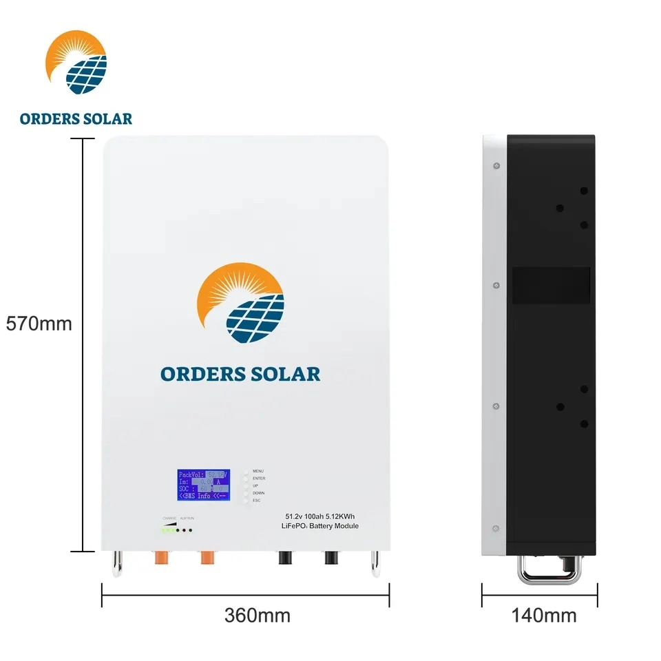 Los pedidos de 10 Kwh Home Li Powerwall la batería de almacenamiento de energía solar 48V 200mAh de 10 años de garantía.