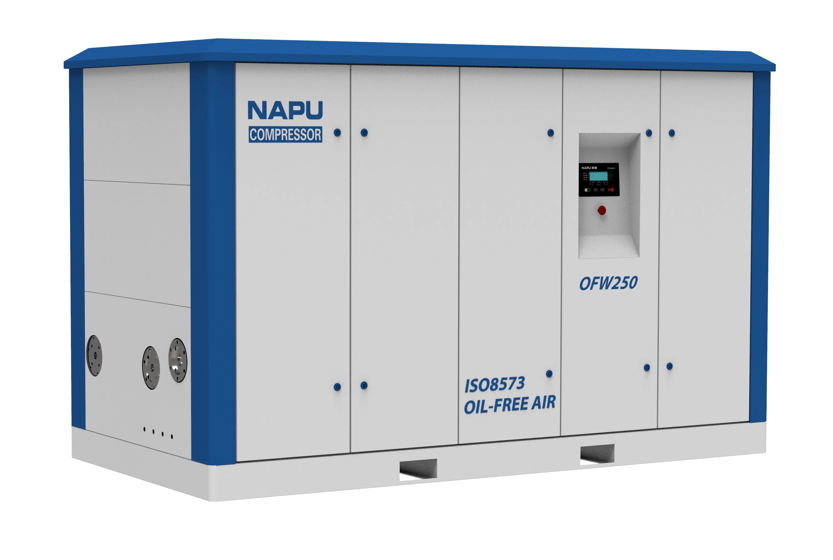 Two Stage Screw AC Industrial Oil Free Air Compressor Napu Ofa250VSD