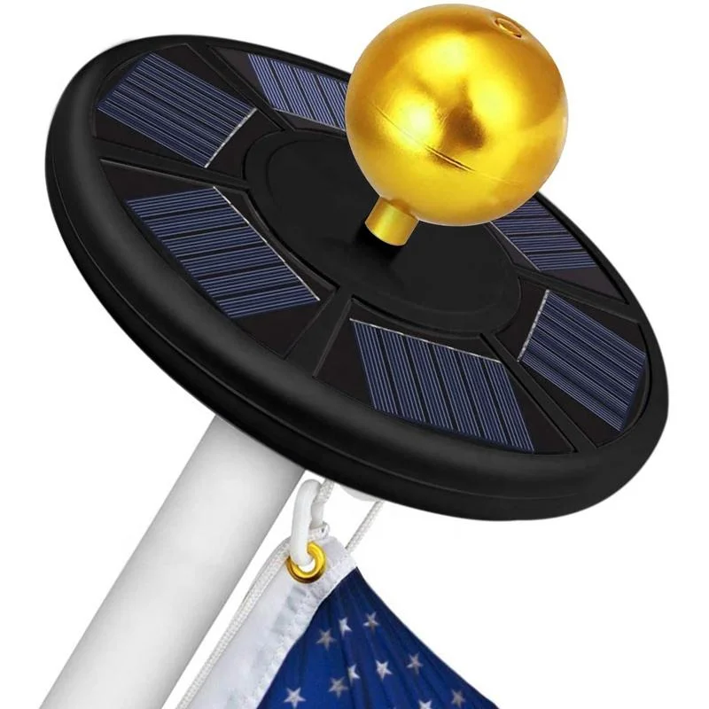 Waterproof 111LED Solar Power Flag Pole Light Energy Saving Long-Lasting Night Light