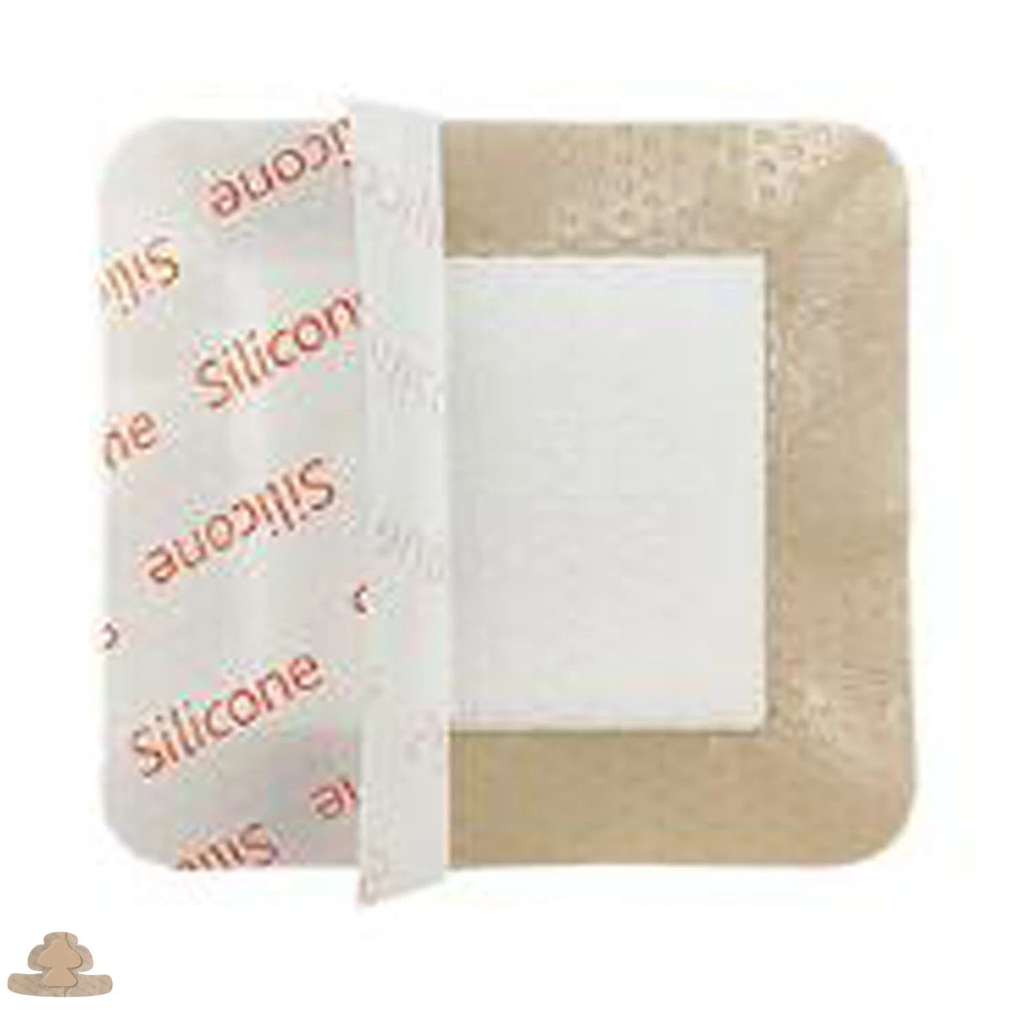 Medical Adhesive Silicone Wound Dressing with Thinner Border