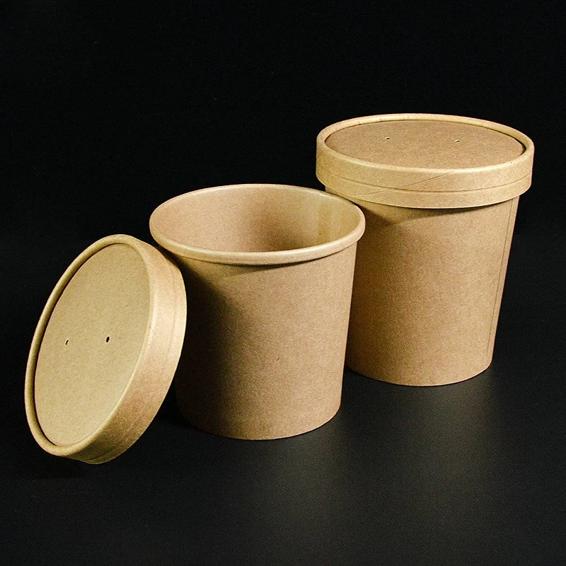 2022 High quality/High cost performance  Disposable Paper Soup Bowl Kraft Soup Cup