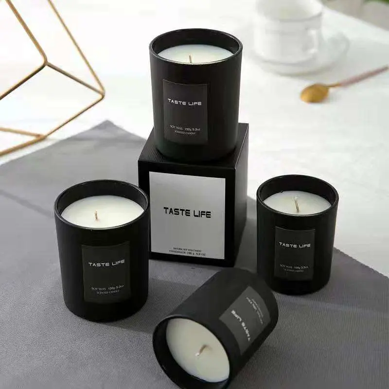 Modern Custom Matte Black Jar Candle Vessels Wholesale/Supplier White Unique Empty Candle Jars for Candle Making Bulk