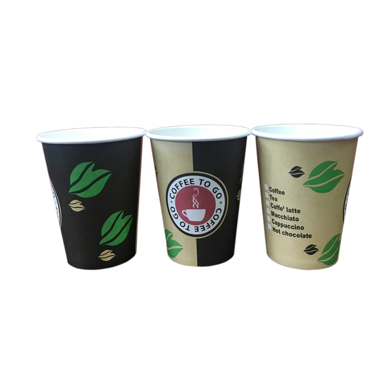 2.5-16oz de parede simples Café descartáveis copos de papel Banheira de venda de produtos