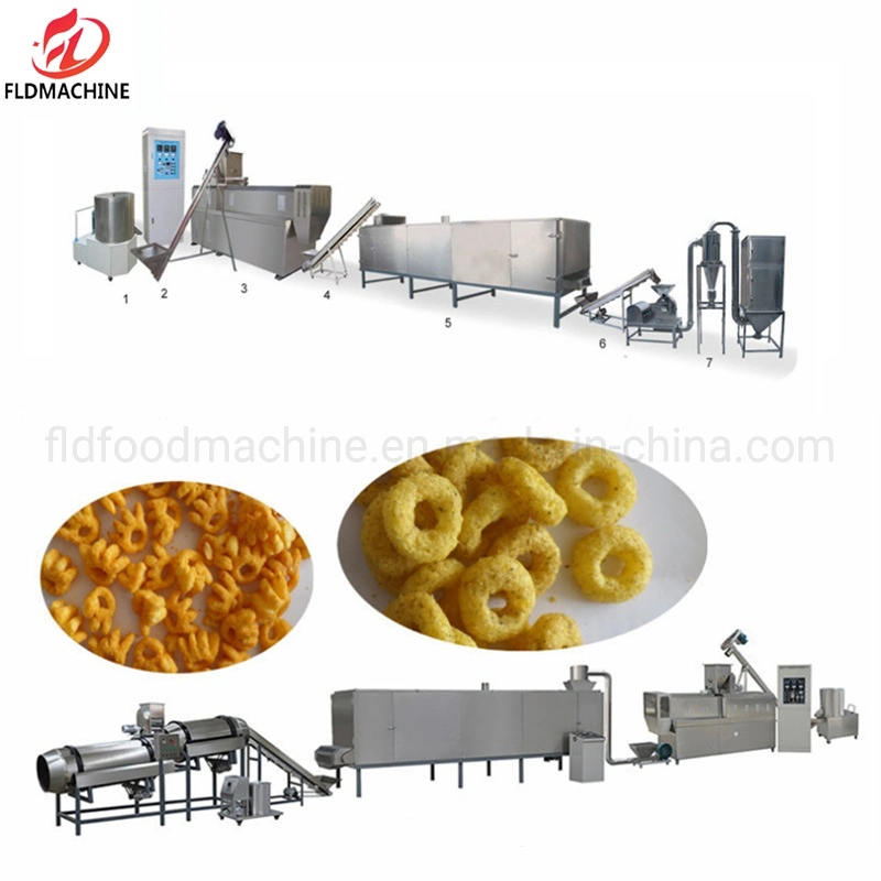 High Effective Automatic Corn Puffed Snack Food Making Processing Machine Line