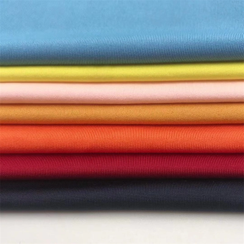 Tissu en jersey tricoté simple Yigao Textile 95% polyester 5% élasthanne pour vêtements de sport