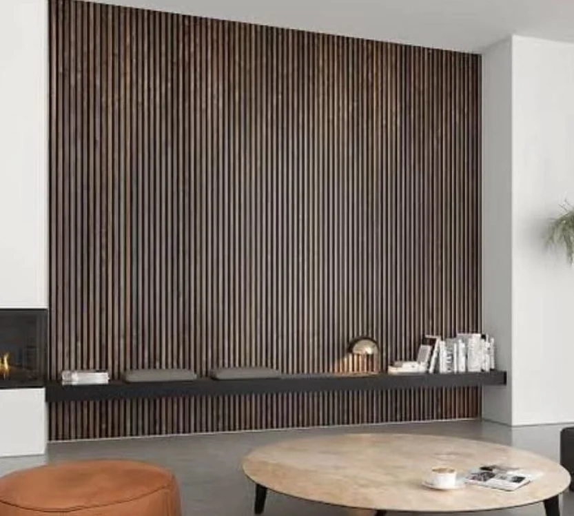 Veneer Finish Wood Slat Acoustic Panel Pet MDF Board Wall Ceiling Interior Decorated Sound Absorption Pictures & Photosveneer Finish Wood Slat Acoustic Panel