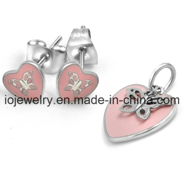 Soft Enamel Surgical Steel Stainless Steel Handmade Ladybug Enamel Baby Jewelry Sets