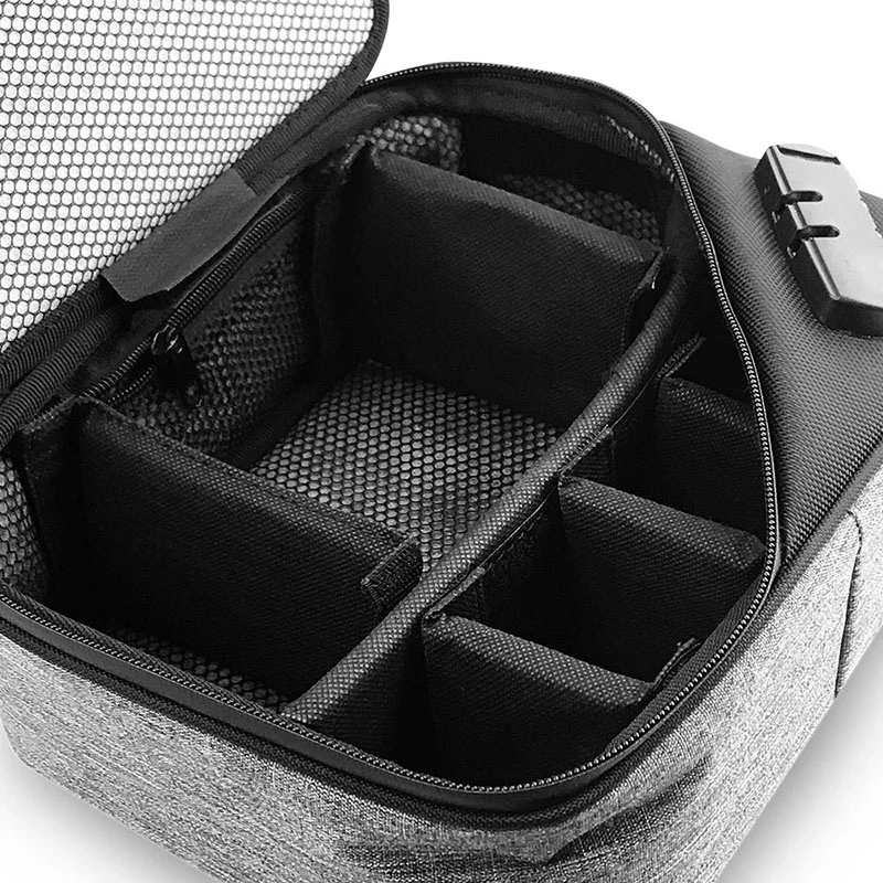 Portable Stash Box Lock Activated Carbon Odorless Smell Proof Bag