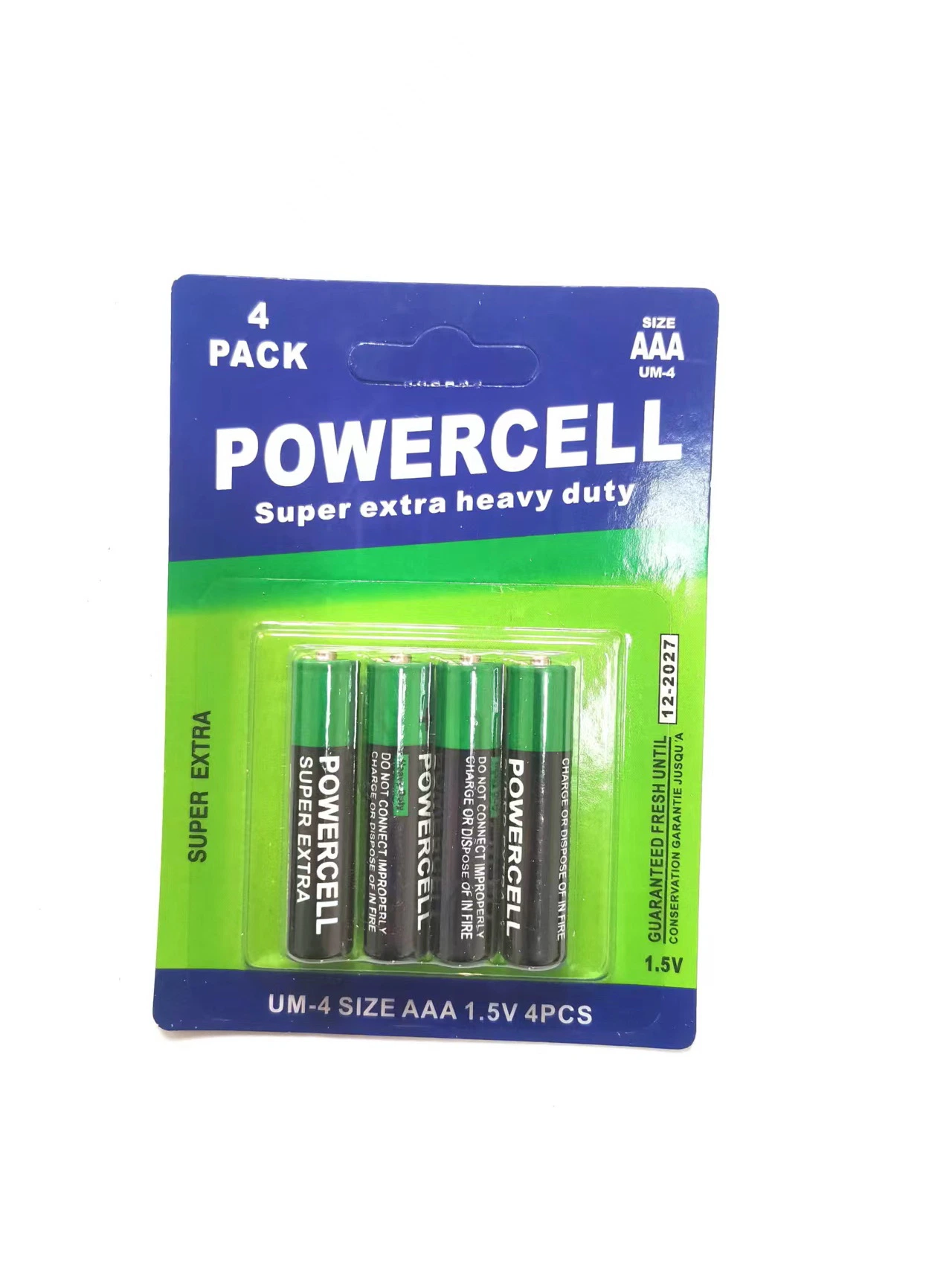 Pilha seca de zinco-carbono de saída de fábrica, 1,5 V R6 um-3 Para a bateria da ferramenta eletrónica/de alimentação do consumidor