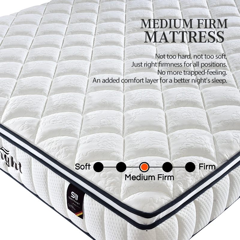 Hot Selling Luxury Euro Top Single Bed Latex Bonnel Foam Sleeping Compressed Spring Mattress in a Box