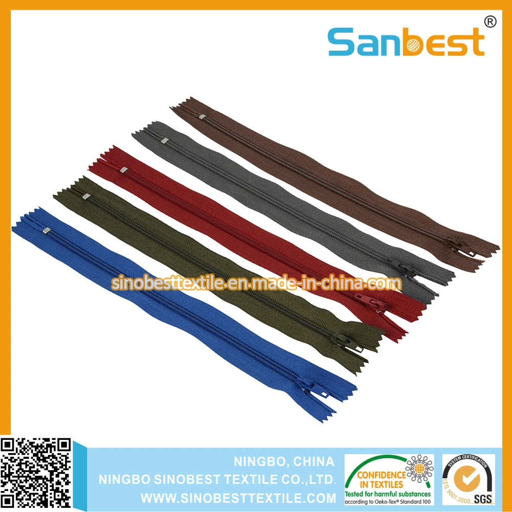 Colorful High quality/High cost performance  Nylon Zipper for Garments