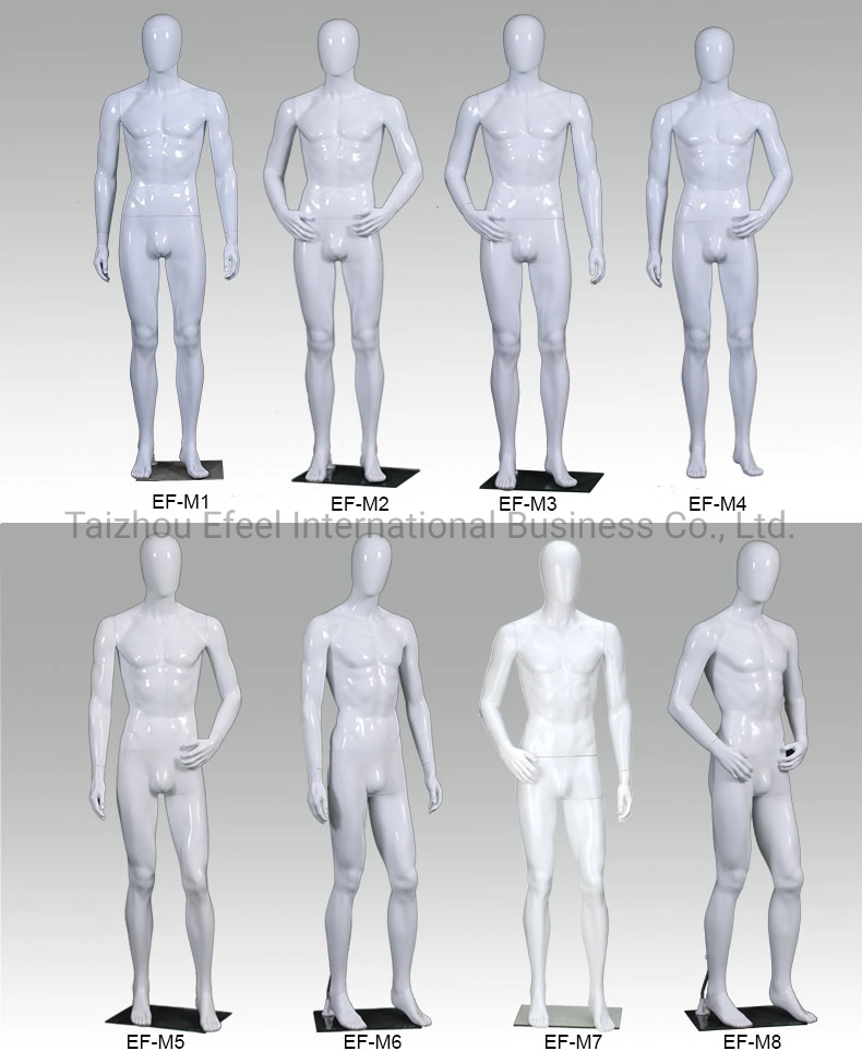 Plastic Vendors Bright White Color Male Models for Sale Mannequin