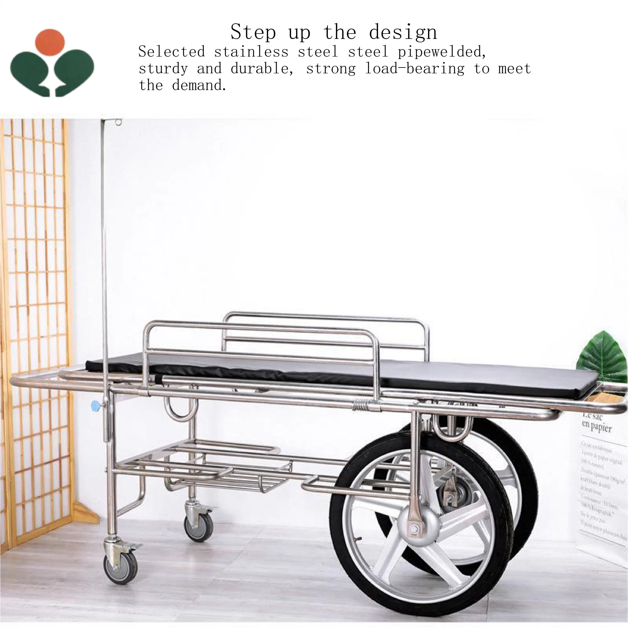 Stainless Steel Transfer Nursing Stretcher Trolley I Stretcher Ambulance Patient Emergency Cart