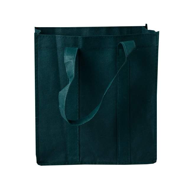 Customized Green Non Woven Bottle Wine Tote Bag