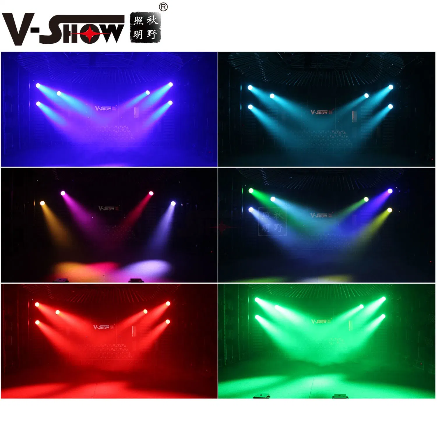 V-Show USA Stock 19*15W Wash Moving Head Light with Folding Clamp