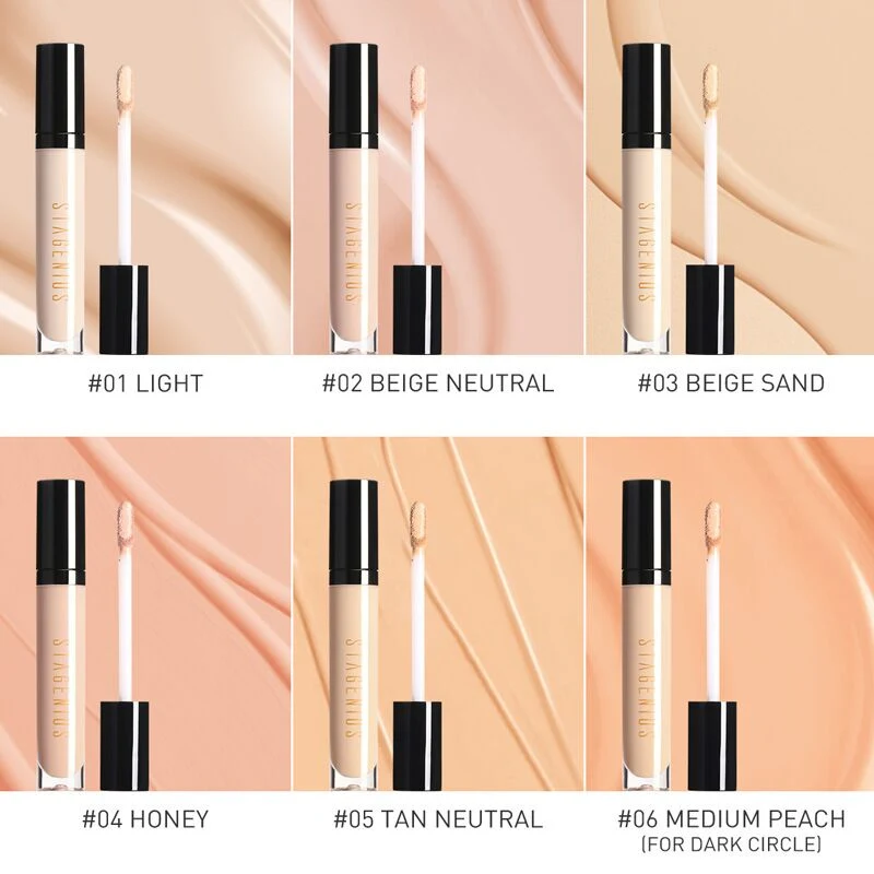 Stagenius Medium&amp;High Liquid Concealer, Light&amp;Silky, Natural&amp;Flawless, Langlebig Wasserdicht